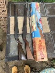 Vintage Daisy BB Gun Model No 25 Rifle’s & Red Rider W/ Box Paper Work Lot Of 3