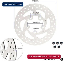 8.5×2.0 Inches Scooter Wheel Hub Tire with 110mm Disc Brake，Fit for Xioami M365/