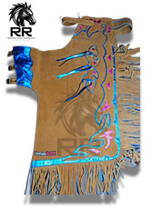 Brown Leather Bull Riding Chaps suede Western Cowboy Rodeo Gear – Custom Design