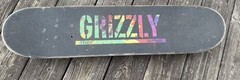 Vintage Used Rare ALMOST Skateboard Comic Girl Deck Grizzly