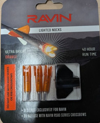 1- 3pk. Ravin Lighted Lighted Crossbow Bolts/Arrow Nocks! Bright Orange! R135