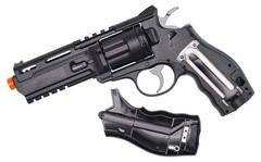 Airsoft Revolver Powered CO2 Pistol Single/Double Action 325 FPS 10 RDS Mag Bk