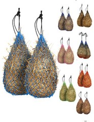 Majestic Ally 2 pcs Slow Feed 42” Hay Net with soft 2″x2″ holes for Horses