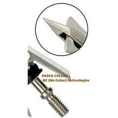 12PCS silver Rear Deploying Broadhead Expandable 2 Blade 2″ Cut 100gr Arrow Tips