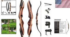 Deerseeker 62″ Takedown Recurve Bow Set for Adults & Youth
