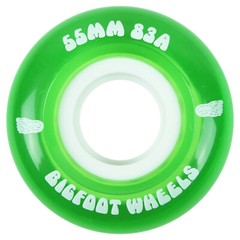 Bigfoot Skateboard Wheels 55mm 83A Soft Cruiser Filmer Wheels Green (Set of 4)