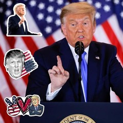 GTOTd The President Stickers (200 pcs) Patriotic American Elect Vote USA Flag