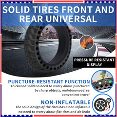50/75-6.1 Tubeless Solid Tires for Electric Scooter,8 1/2 x2 Tire for Gotrax GXL