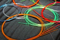 Archery Fluorescent Fiber RED ORANGE GREEN .5mm or .019″ – FREE SHIPPING