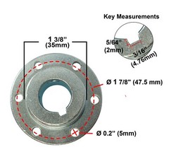 1/2 Axle Shaft Hub Adapter Sprocket Wheel 6 hole fix Drive keyed Axel GoKart