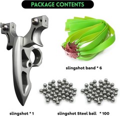 HBG Professional Stainless Steel Slingshot with Sight for Adults High Velocity S