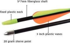 Archery Youth 24 26 28 Inch Fiberglass Archery Targeting Arrows for Youth Pra…