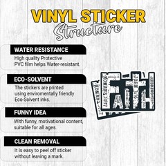 3Pcs Faith Cross Bible Verse Sticker Christian Bible Quotes Stickers Gifts Jesus