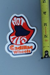 Cadillac Wheels Hot Lips Sexy Red White 70’s Z1A Vintage Skateboarding STICKER