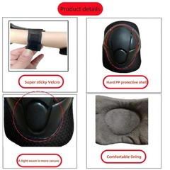 Kids Protective Gear Set SHENMOREN Knee Pads for 3-10 Years black