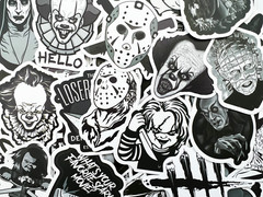 100 Horror Movie Black and White Gothic Laptop Stickers Dark Tattoo Goth Decals
