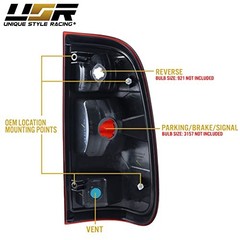 USR DEPO 08-16 SuperDuty Dark 08-16 F250/F350 SuperDuty Smoke/Red Tail Light