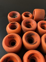 Lot of 20 Vanguard Zinger Orange Roller Skate Wheels (Condition& Size Varies)