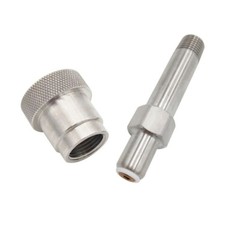 SCBA Firefighting SS-CGA 347 Kit 1/4 Inch MNPT Hand Tight Nut & 3 Inch Nipple
