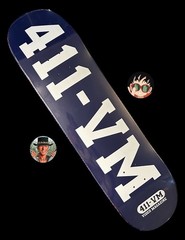 RARE 411VM Athletic Skateboard Deck 8.25” Throwback 411 Video Magazine BRAND NEW