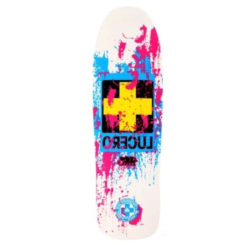 Black Label John Lucero Skateboard Deck Splatter (Cross Shape) 9.88