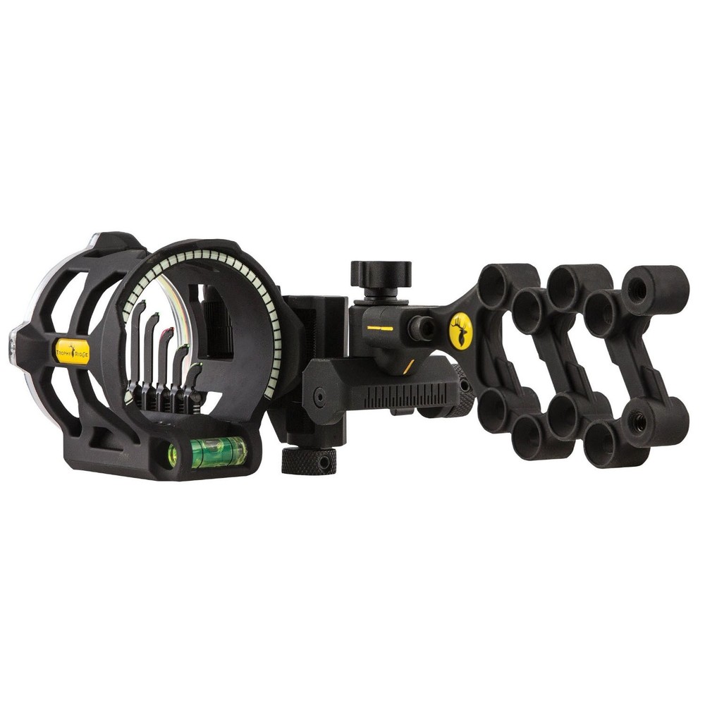 Trophy Ridge Peak 5-Pin Bow Sight with Light .019″ Pin Right Hand Black #23050