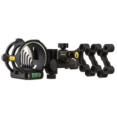 Trophy Ridge Peak 5-Pin Bow Sight with Light .019″ Pin Left Hand Black #23076