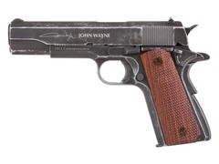John Wayne 1911 Metal CO2 BB Pistol, Brown Grips .177