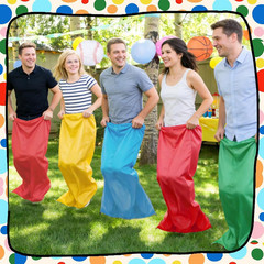 Potato Sack Race Bags for Adults, 51X25 Plastic Bags, Large Size Game Race Bag