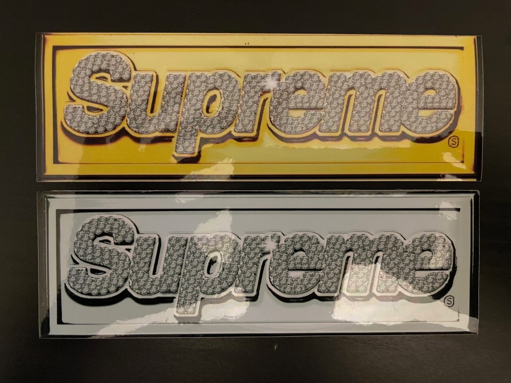 Supreme Bling Box Logo Set Silver/Gold 1999 Very Rare