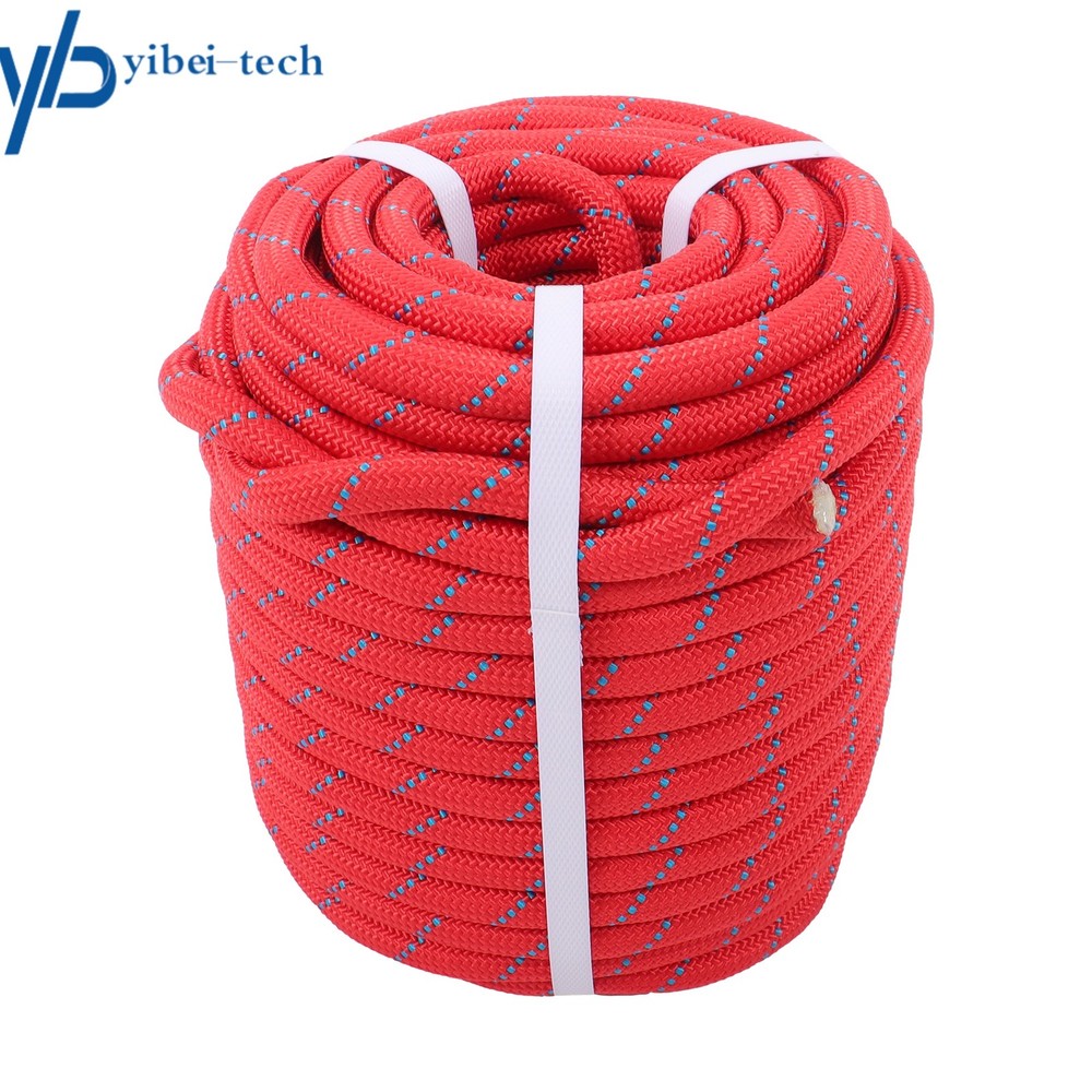 1/2in × 125ft Double Braided Polyester Rope Breaking Strength 8400 Pounds Red