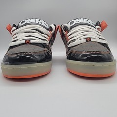 RARE Vintage Osiris NYC 83 Low Shoes Men’s 12 Black Orange Patent Y2K Chunky NEW