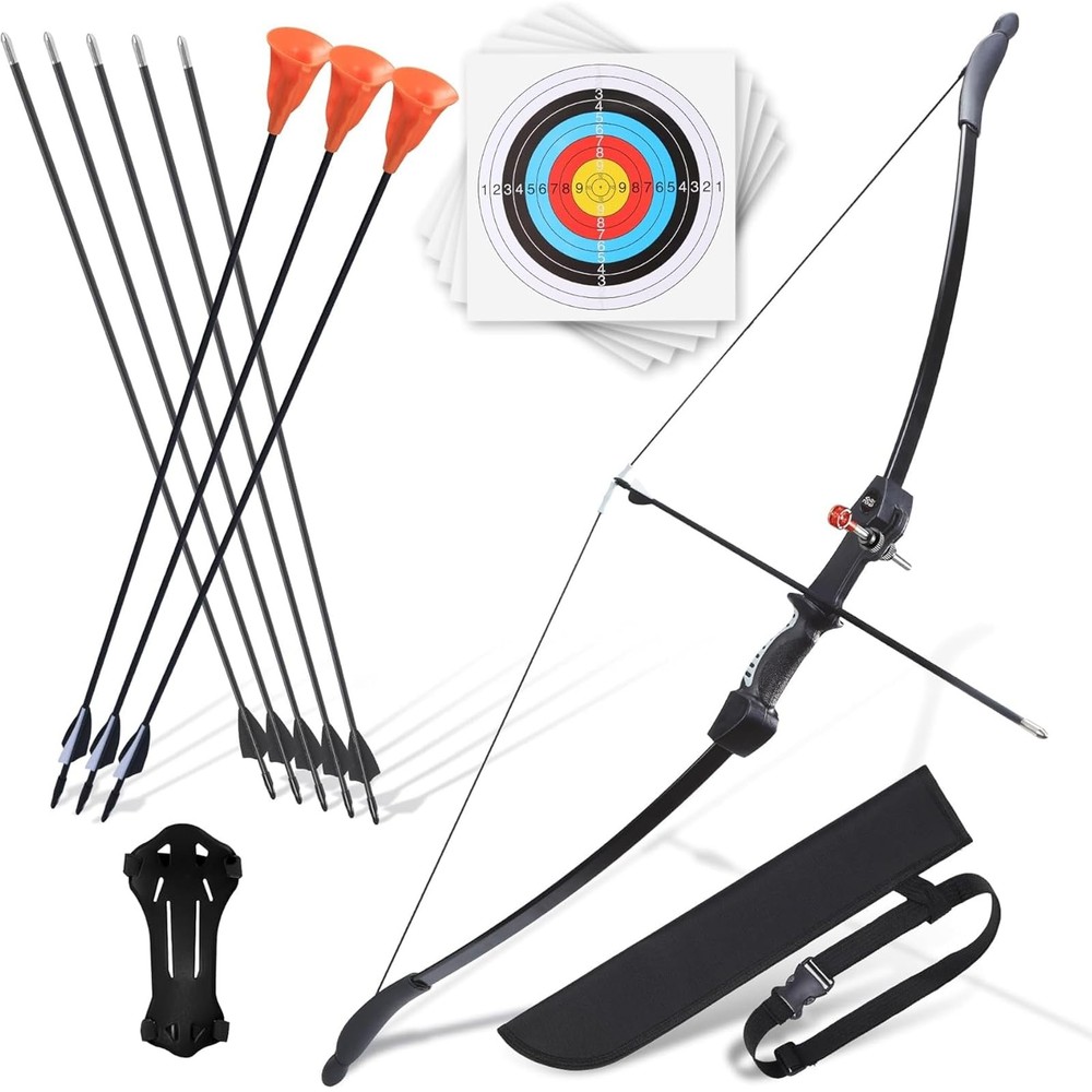 CrazyMouse Bow and Arrow for Teens Beginners Adults Recurve Bow Set 8 Arrows 5