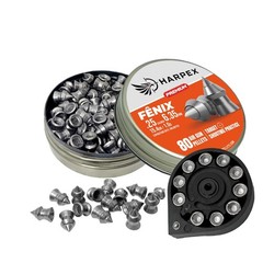 HARPEX Fenix 80 Count HIGH IMPACT POINTED 6.35mm .25 Caliber Airgun Pellets