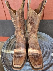 Justin BRL122 Women’s Brown Leather Western Cowboy Boots US Size 7