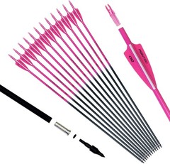 Durable 30-Inch Carbon Arrows – Perfect for Hunting & Target Practice, 12 Pack