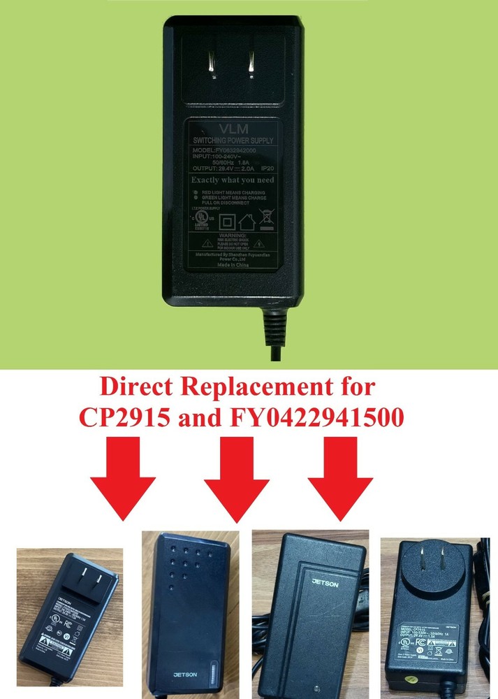 Replacement Battery Charger for Jetson Flash Hoverboard 29.4V True 2A