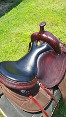 Scott Thomas Cordura Western Trail Saddle – Leather & Synthetic, 16 inch seat