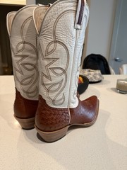 Heritage Boot Co. The Tex, Clay & White Western Cowboy Boots, Made in Mexico