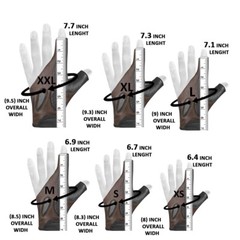 Italian Archery Bow Glove Left hand «Black, Brown , Dark Brown «