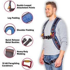 Kiting & Ground Handling Harness With Carabiners (Premium)
