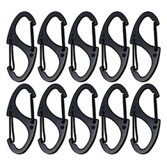 Small Carabiner Clips 1.6 inch(41mm) Metal Double Sided Spring Gate Snap Hooks