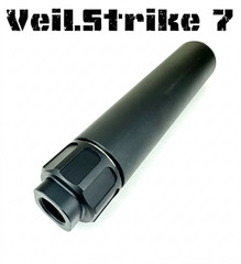 VeilStrike 7″ Matte Black 1/2″x20 Muzzle Brake Extension Tube for Air Rifle