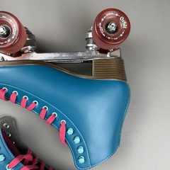 Riedell Womens Outdoor Roller Skates Quad Orbit Size 7 Lagoon Multi Blue Pink