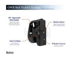 G19 Holster, OWB Paddle Holster for Glock 19 19X 44 45 Gen 1 2 3 4 5, Glock 2…