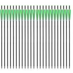 12/24Pcs 20″ Archery Carbon Crossbow Bolts Half Moon Nock OD 8.8mm Arrow Hunting