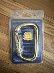 Heavy Duty Alloy Steel Auto-Locking Climbing Carabiner 45KN Twist Lock Rock Tree