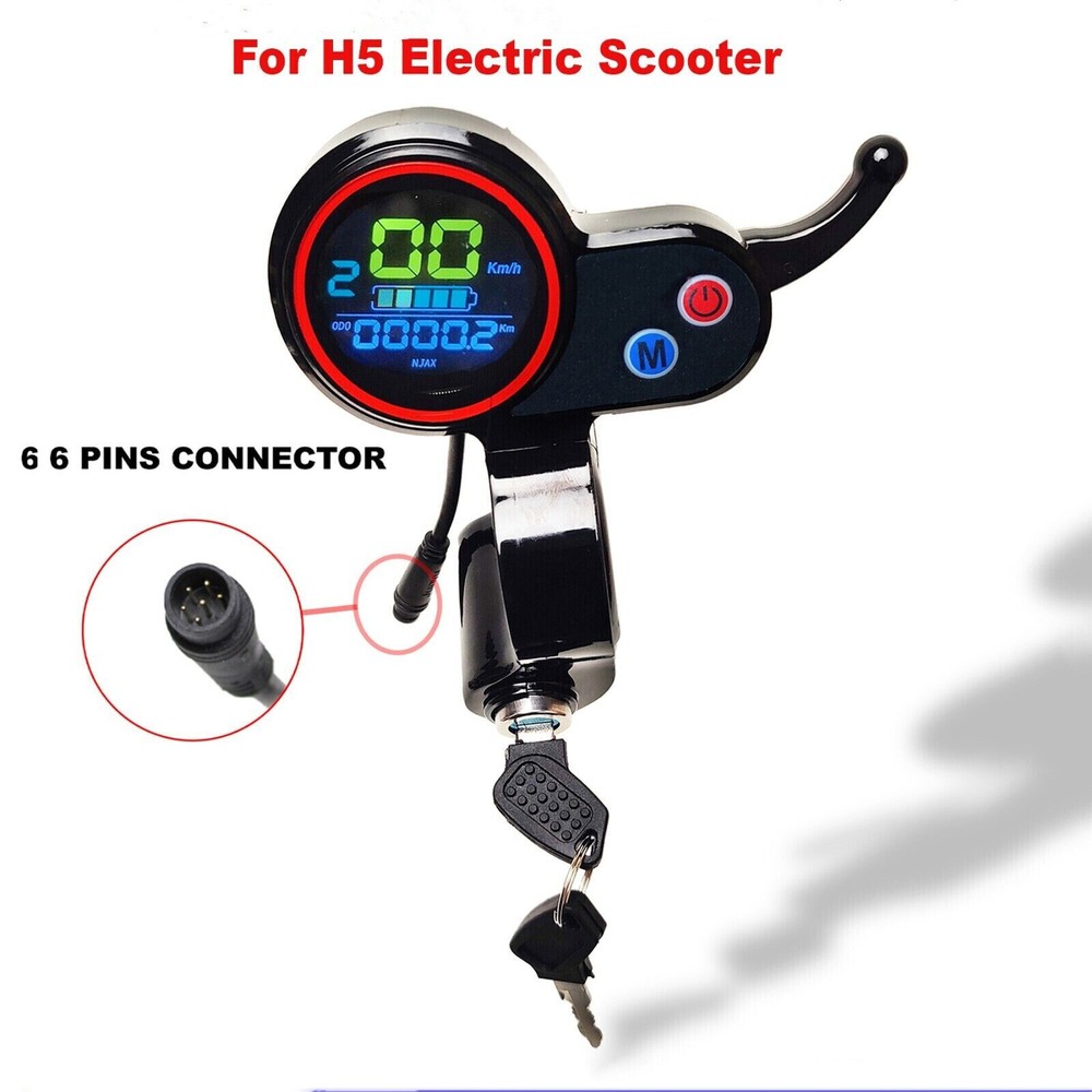 Display Throttle Accelerator Ignition 2 Key fit H5 & H7 Electric Scooter