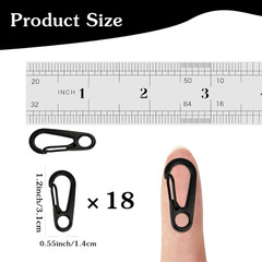 18PCS Mini Carabiner Clips Tiny Spring Snap Hook Keychains, Multi-Purpose Alloy