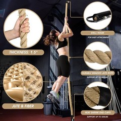 Yes4All Gym Climbing Rope For Fitness Strength Training Climbing Exercises Home